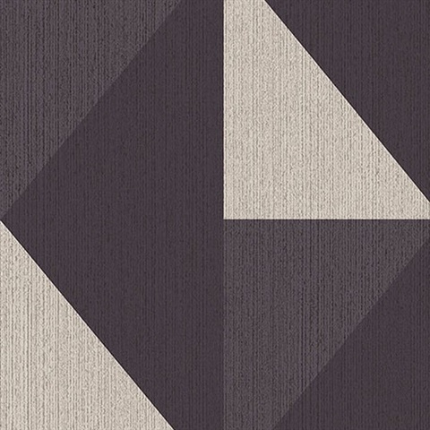 Diamond Black Tri-Tone Geometric Wallpaper