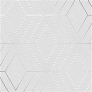 Adaline Light Grey Geometric Wallpaper