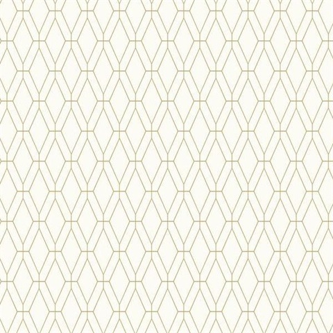Ashford House Diamond Lattice Wallpaper - Gold