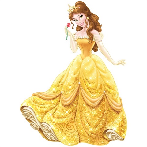 Disney Princess - Belle Peel And Stick Giant Wall Decals