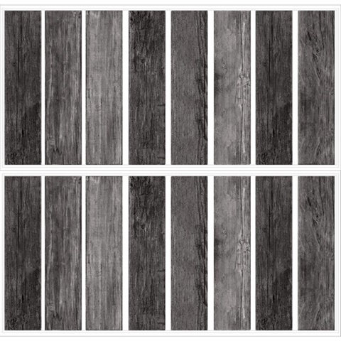 Distressed Barn Wood Plank Black Peel And Stick Giant Wall Decals