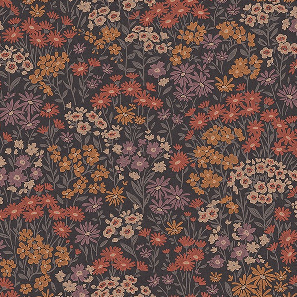 Ditsy Orange Daisies Wallpaper