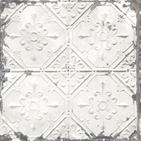 Donahue White Tin Ceiling Wallpaper