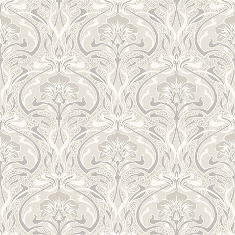 Donovan Cream Nouveau Floral Wallpaper