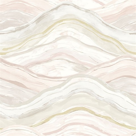 Dorea Pastel Striated Waves Wallpaper