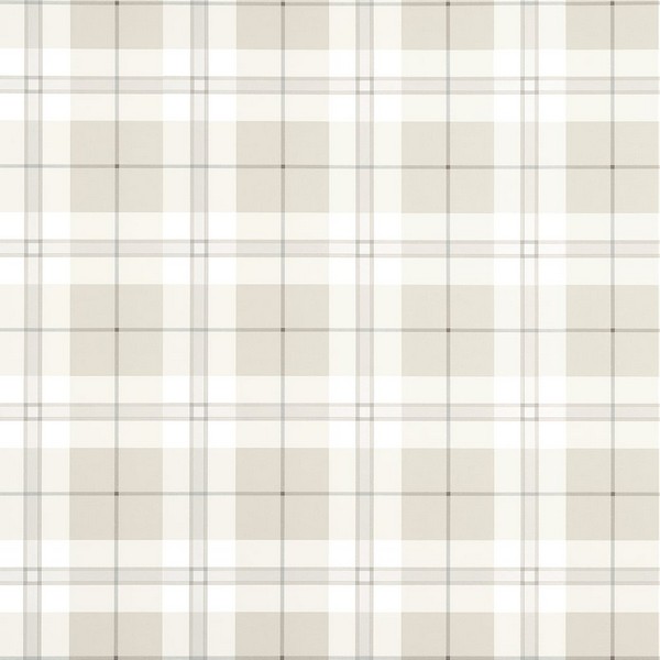 Douglas Plaid Light Beige Wallpaper