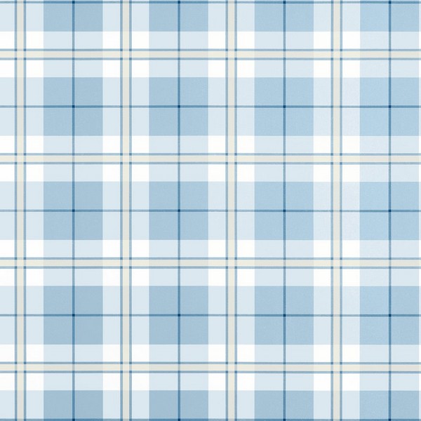 Douglas Plaid Light Blue Wallpaper