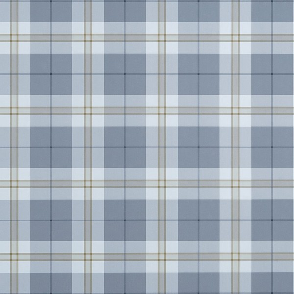 Douglas Plaid Slate Wallpaper