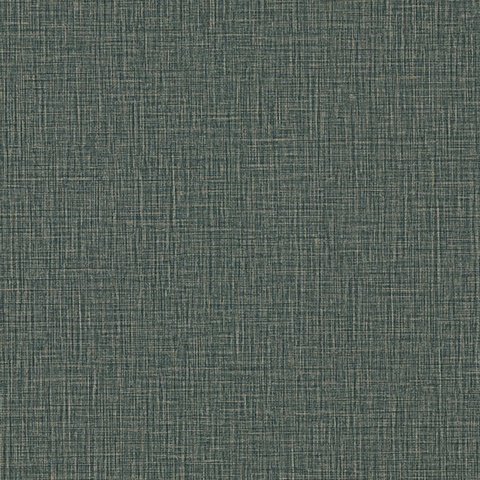 Eagen Sapphire Linen Weave Wallpaper