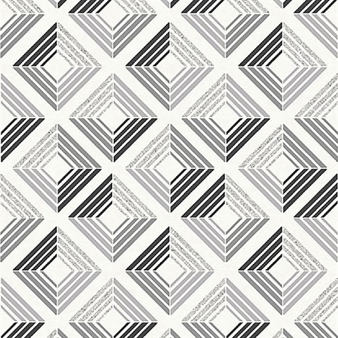Echo Charcoal Geometric Wallpaper