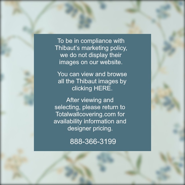 Edo Bloom Blue on Pearl Wallpaper