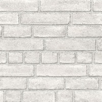 Fa&#231;ade Off-White Brick Wallpaper
