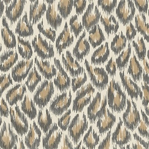 Electra Bronze Leopard Spot String Wallpaper