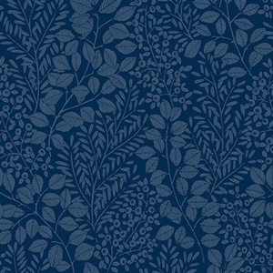 Elin Blue Berry Botanical Wallpaper