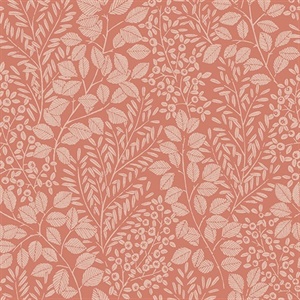 Elin Coral Berry Botanical Wallpaper