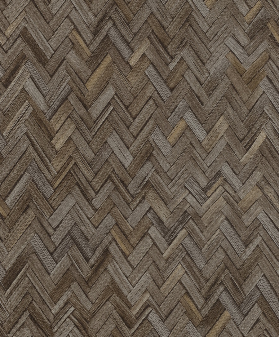 Ellery Charcoal Herringbone Wallpaper