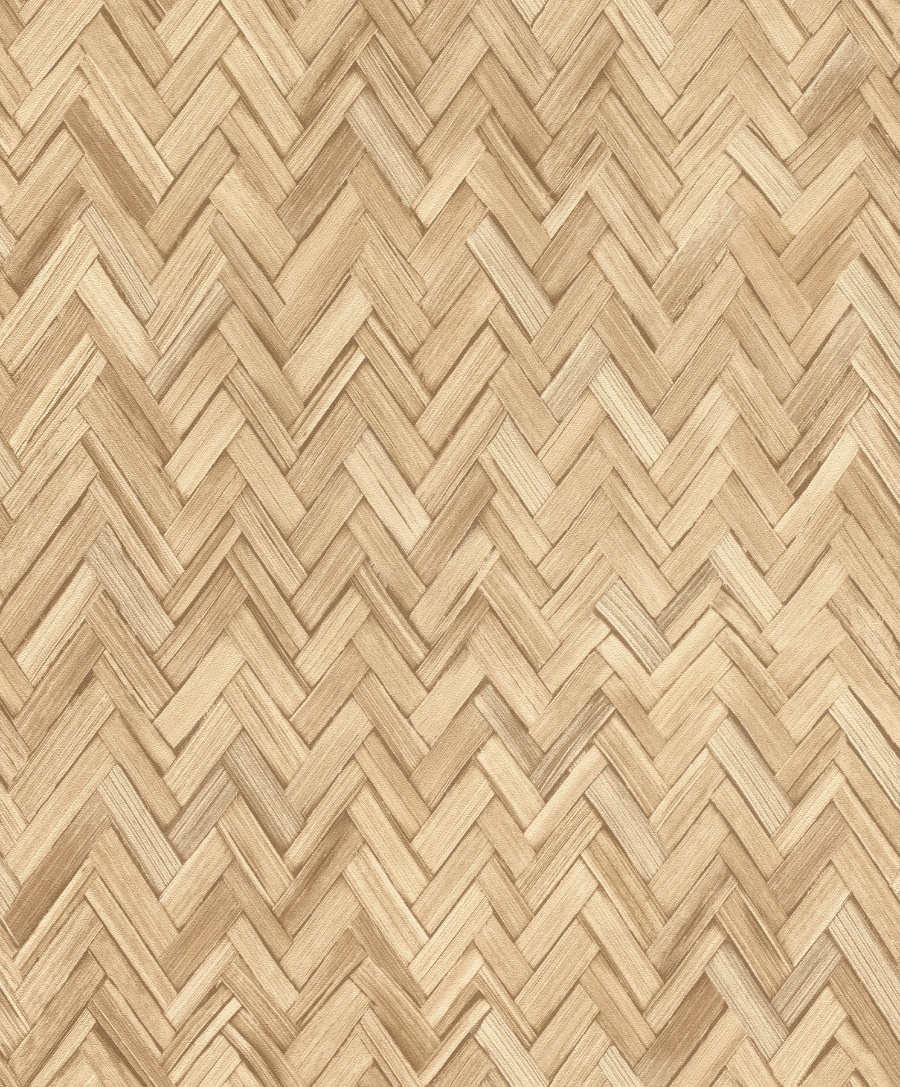 Ellery Wheat Herringbone Wallpaper