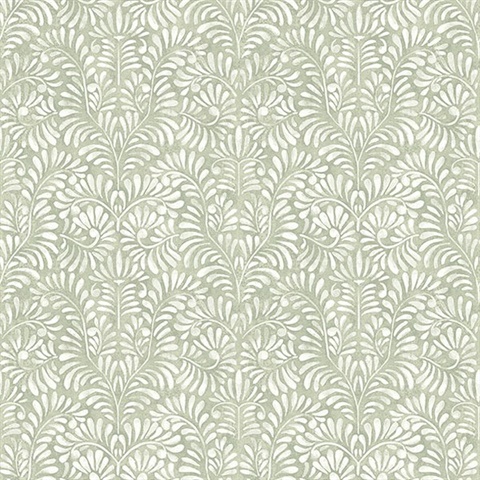 Elma Sage Fiddlehead Wallpaper