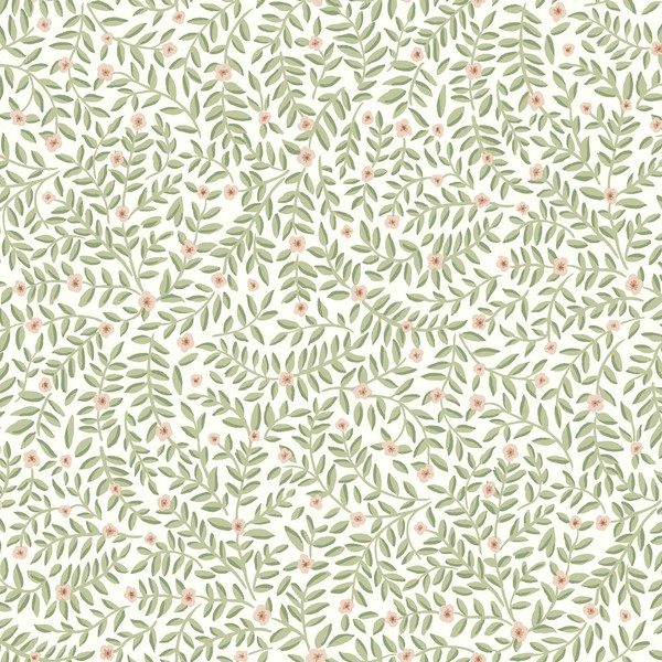 Elodie Cream Petite Floral Premium Peel + Stick Wallpaper