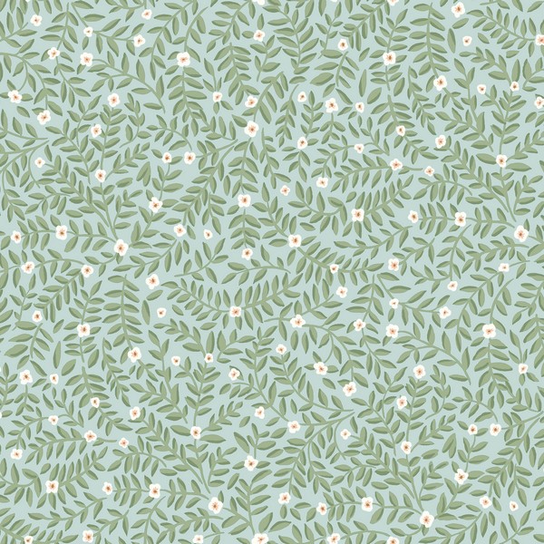 Elodie Light Blue Petite Floral Premium Peel + Stick Wallpaper