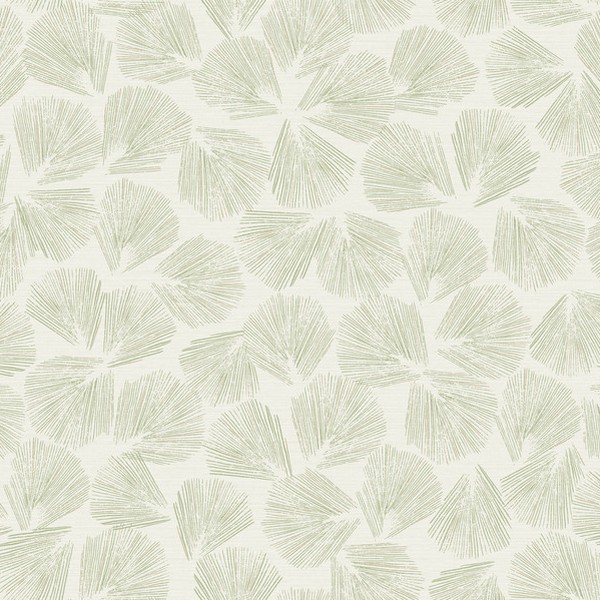Elora Leaf Green Wallpaper
