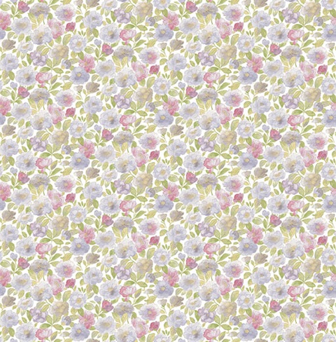 Elsie Lilac Floral Wallpaper