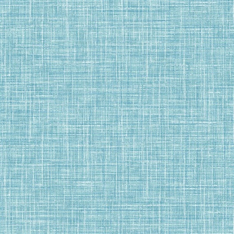 Emerson Aqua Linen Wallpaper