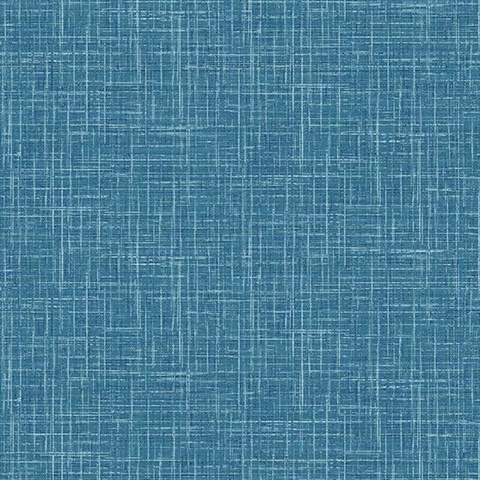 Emerson Blue Linen Wallpaper
