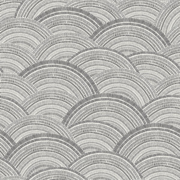 Encircle Black Geometric Wallpaper
