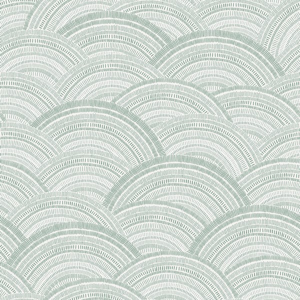 Encircle Sea Green Geometric Wallpaper