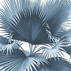 Endless Summer Blue Palm Wallpaper
