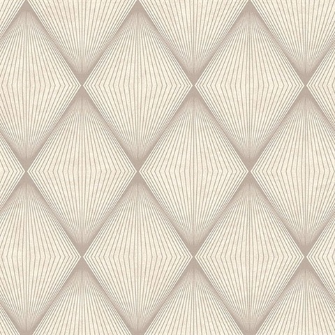 Enlightenment Taupe Diamond Geometric Wallpaper
