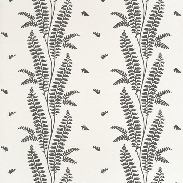 Ensbury Fern Black Wallpaper