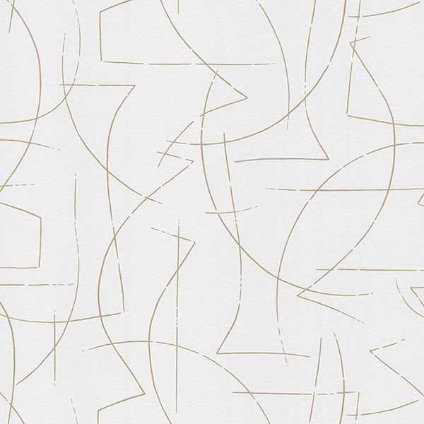 Enzo Ivory Abstract Wallpaper