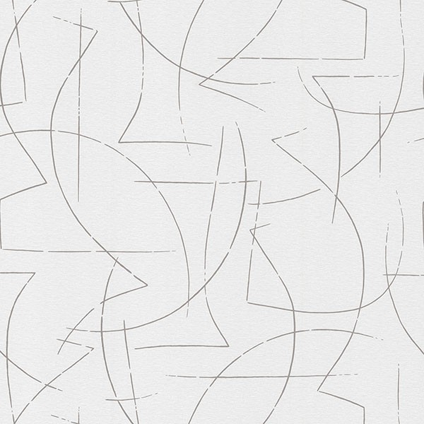 Enzo White Abstract Wallpaper