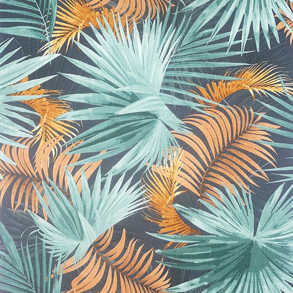 Esau Teal Jungle Palms Wallpaper