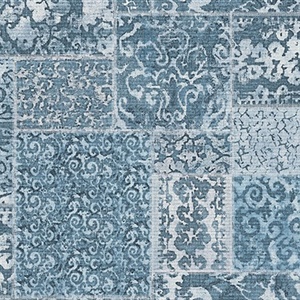 Esma Blue Vintage Carpet Wallpaper