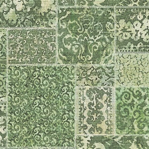 Esma Green Vintage Carpet Wallpaper