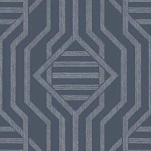 Essex Navy Geometric Wallpaper