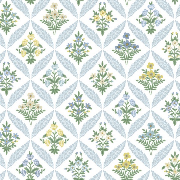 Estee Garden Blue Wallpaper