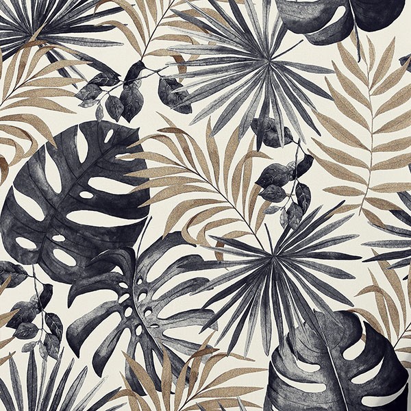 Eustis Black Jungle Wall Wallpaper