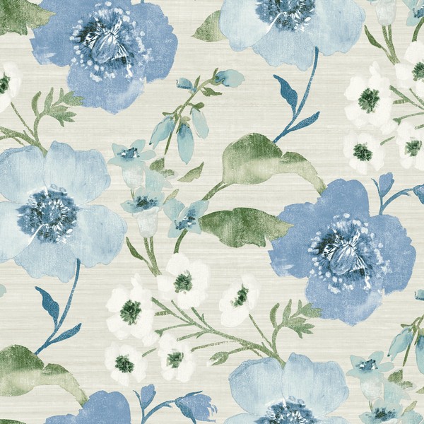 Evelyn Blue Wallpaper