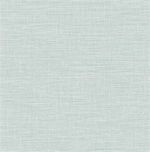 Exhale Light Blue Faux Grasscloth Wallpaper