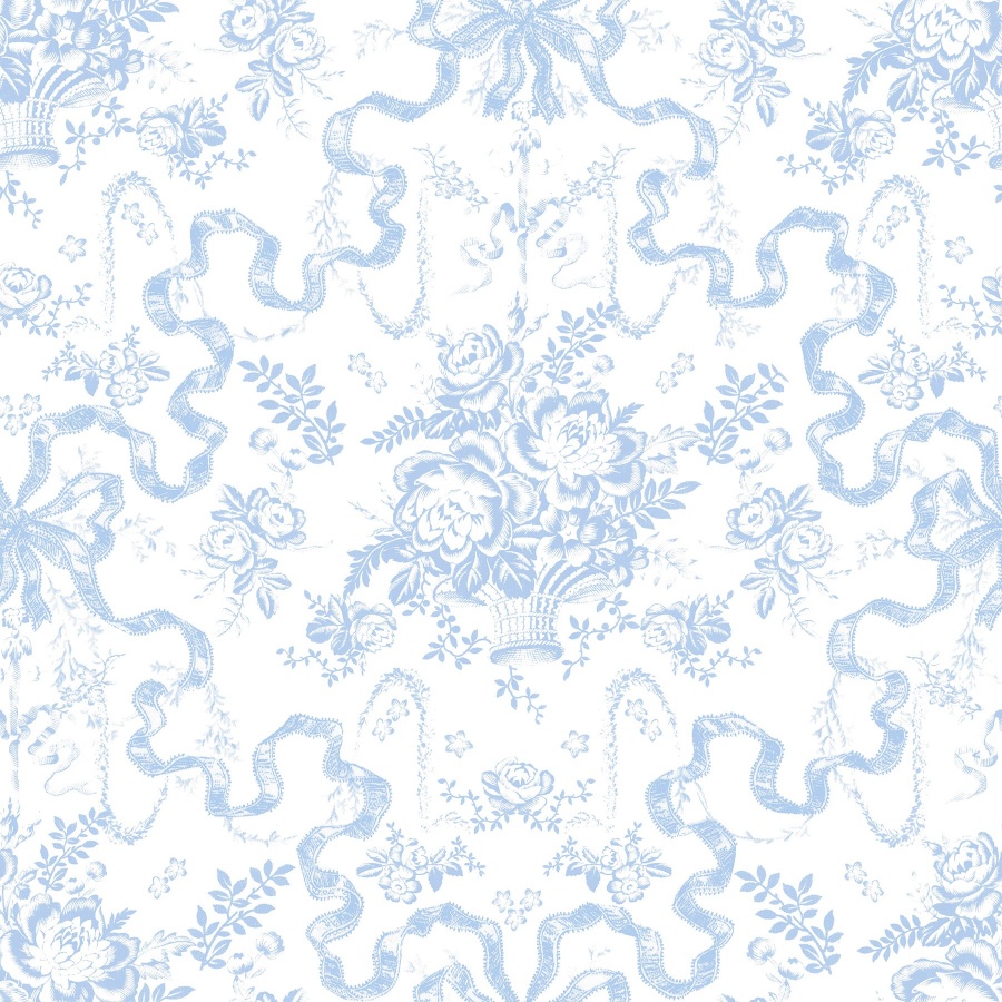 Fairytale Blissful Blue Toile Wallpaper