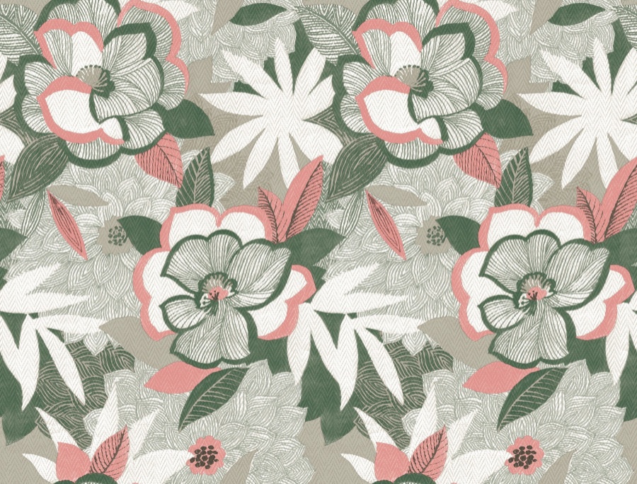 Fantasium Coral Floral Peel & Stick Wallpaper