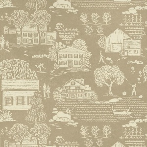 Farmingdale Beige Wallpaper
