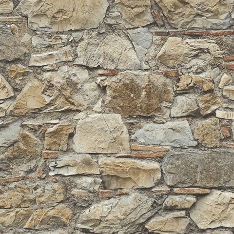 Faux Stone Wall Prepasted