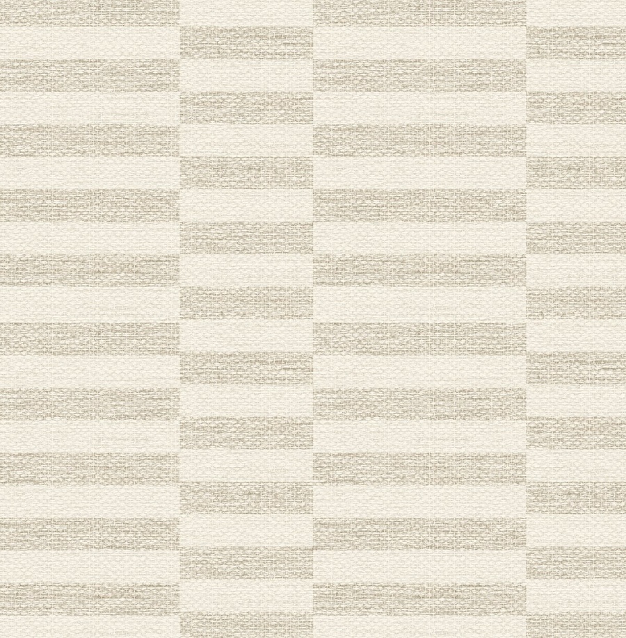 Faux Woven Stripe Natural Peel & Stick Wallpaper