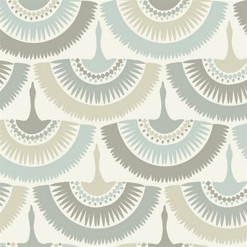 Feather and Fringe Wallpaper