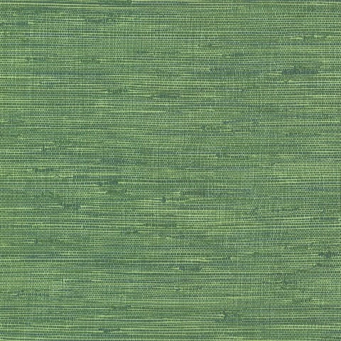Fiber Green Faux Grasscloth Wallpaper